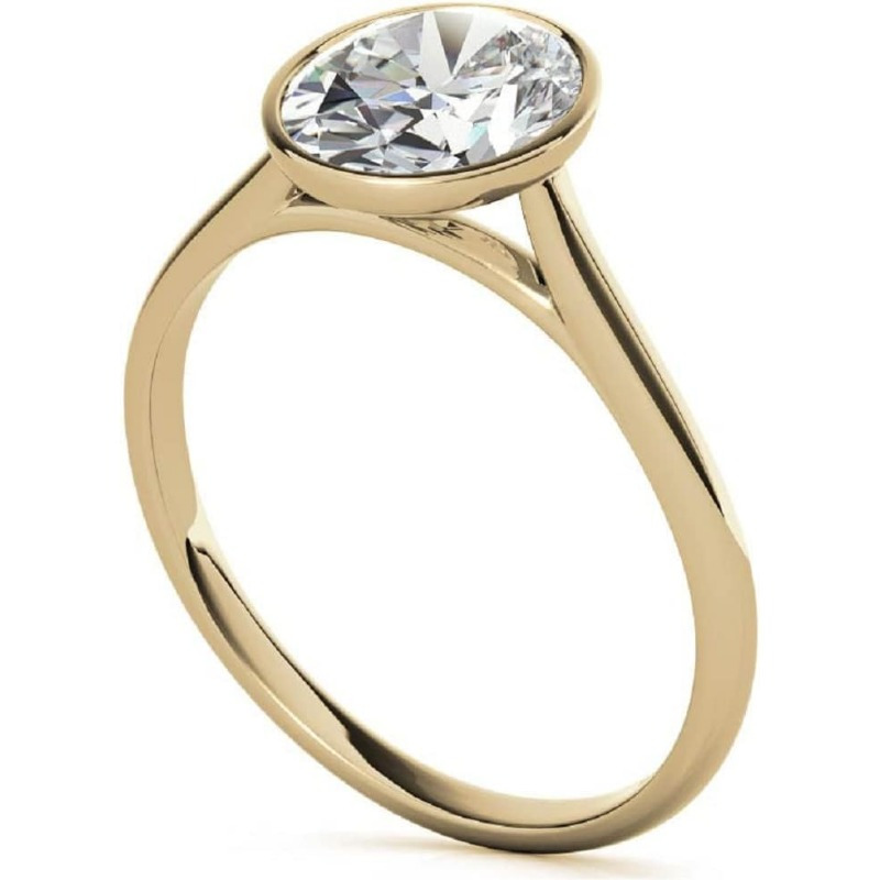 Women's 3 Carat Oval Cut Lab Moissanite Bridal Ring